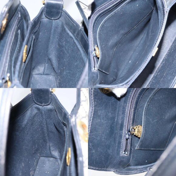 GUCCI GG Supreme Shoulder Bag PVC Navy Gold 001 085 1368 Auth 158804 - Picture 13 of 15